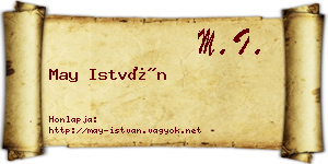 May István névjegykártya